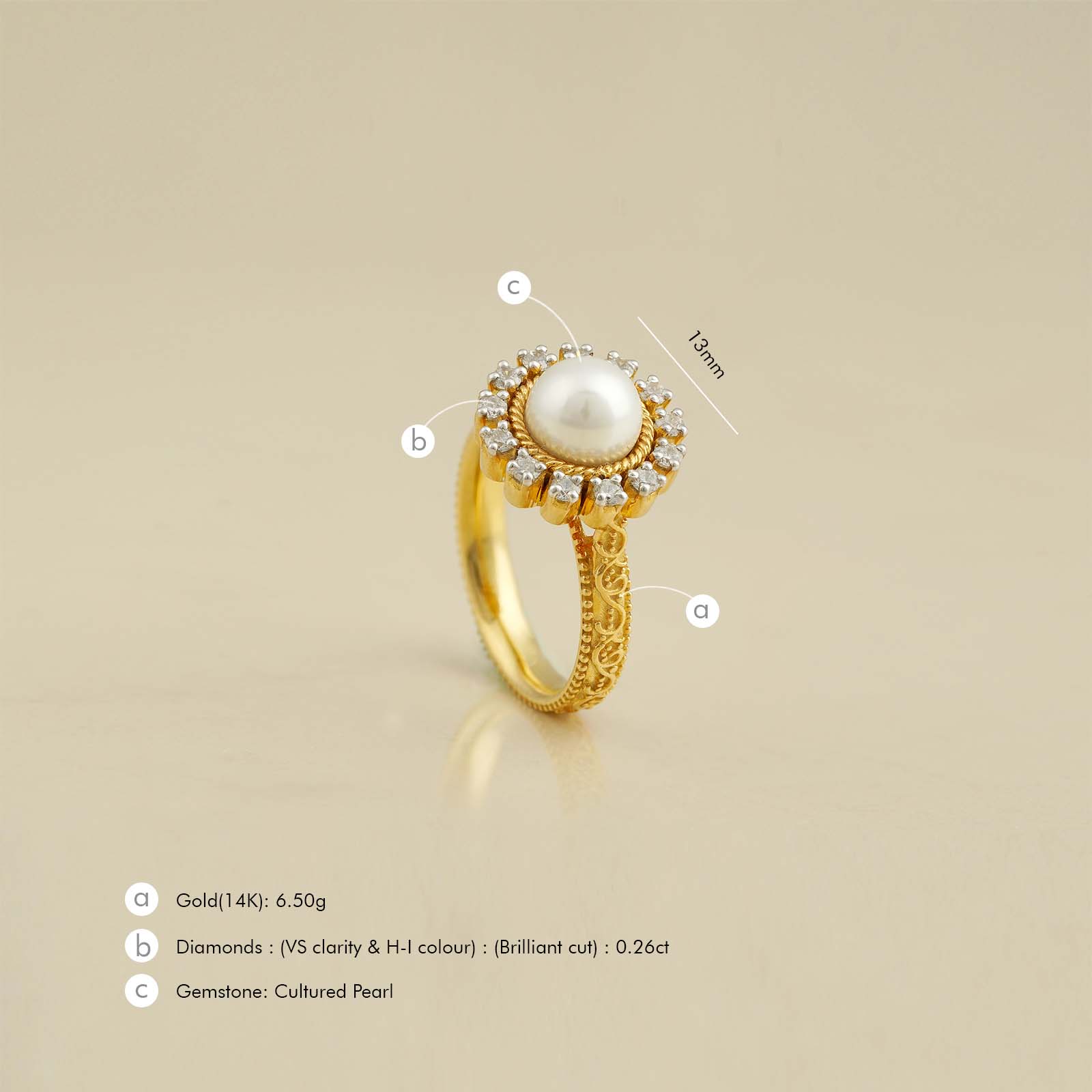 Natural And Certified Pearl Ring